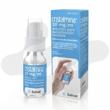 CRISTALMINA 10 MG/ML SOLUCION PARA PULVERIZACION CUTANEA, 1 FRASCO DE 25 ML