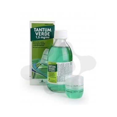 TANTUM VERDE 1,5 MG/ML SOLUCION PARA GARGARISMOS Y ENJUAGUE BUCAL , 1 FRASCO DE 240 ML