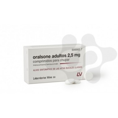 ORALSONE ADULTOS 2,5 MG COMPRIMIDOS PARA CHUPAR, 12 COMPRIMIDOS